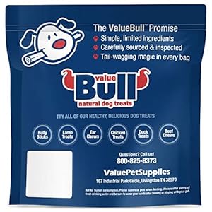 ValueBull Beef Jerky Gullet Strips for Canines, 100 Depend – Beef Esophagus Canine Treats, Chondroitin Joint Help