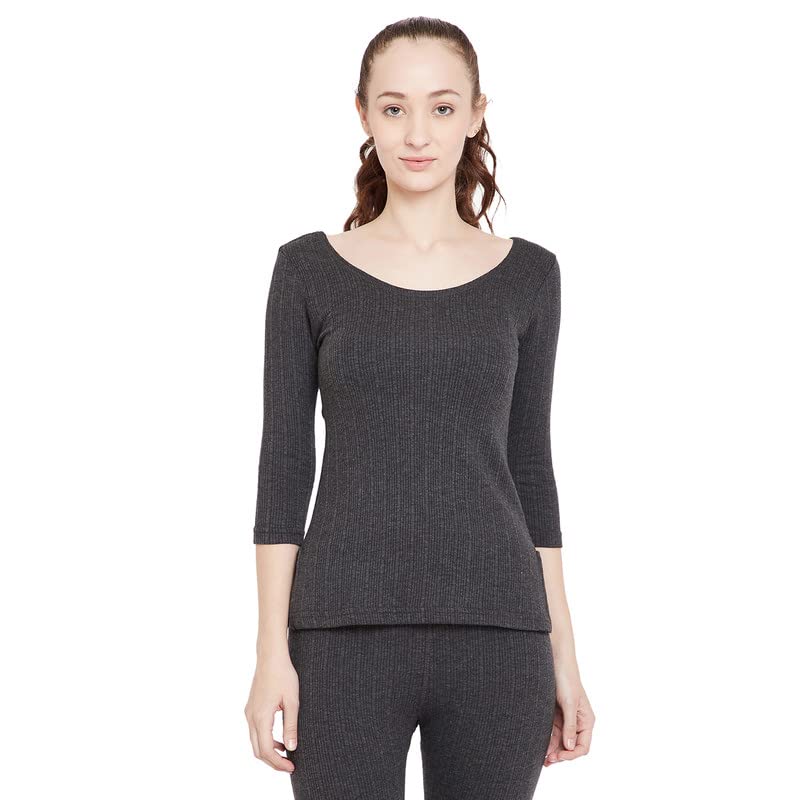 Buy NEVA Esancia Deep Scoop Neck 3/4th Sleeve Warmer/Thermal Upper for