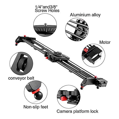 GVM Great Video Maker Camera Motorized Slider,48"/120CM,Automatic Round Trip,Time Lapse,Panoramic Shooting,Video Capture,Slider Smooth and Stable,with Battery