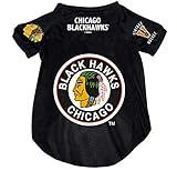Chicago Blackhawks Pet Dog Mesh Hockey Jersey Vintage Throwback Style Black Large