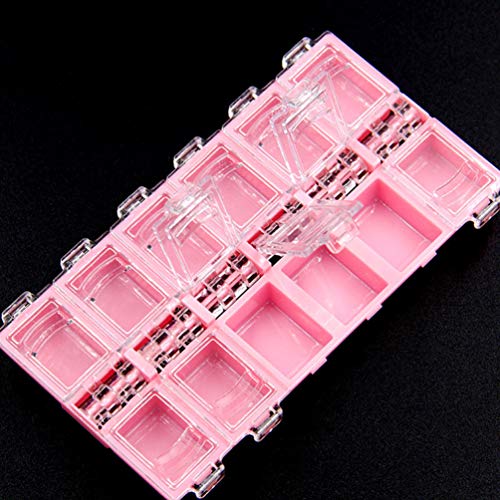 Image of ARTIBETTER 12-Compartment Jewelry Storage Box with Transparent Cover and Secure Closure Durable Compact Organizer for Small Accessories 4-Pack