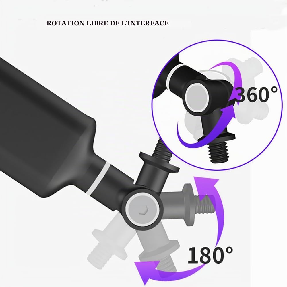 NEWFUN Bras Micro, Avec Support Stable, Bras Pivotant à 360 Degrés, Réglage en Hauteur en option et adaptateur 3/8 à 5/8, pour équipement de studio