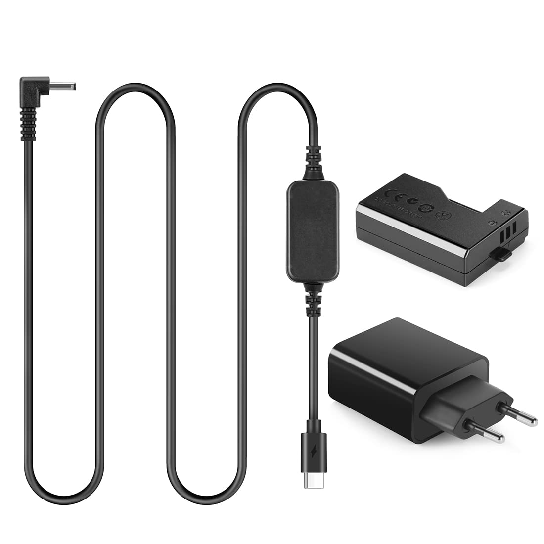 ACK-E10 Cavo USB Type-C LP-E10 Batteria Fittizia DR-E10 Kit Adattatore PD per Fotocamera Canon 1100D 1500D 1300D 3000D Kiss X50 70X 80X Rebel T3 T5 T6