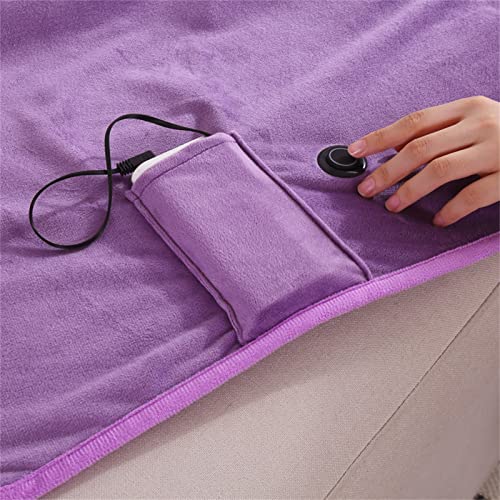 Bzdzmqm Usb Electric Heating Blanket, 120X75Cm Soft Wearable Warm Heated Blanket, 5V Safety Temperature Control Chip, Machine Washable For Home Travel Office, With 120Cm Extension Line #TOP2