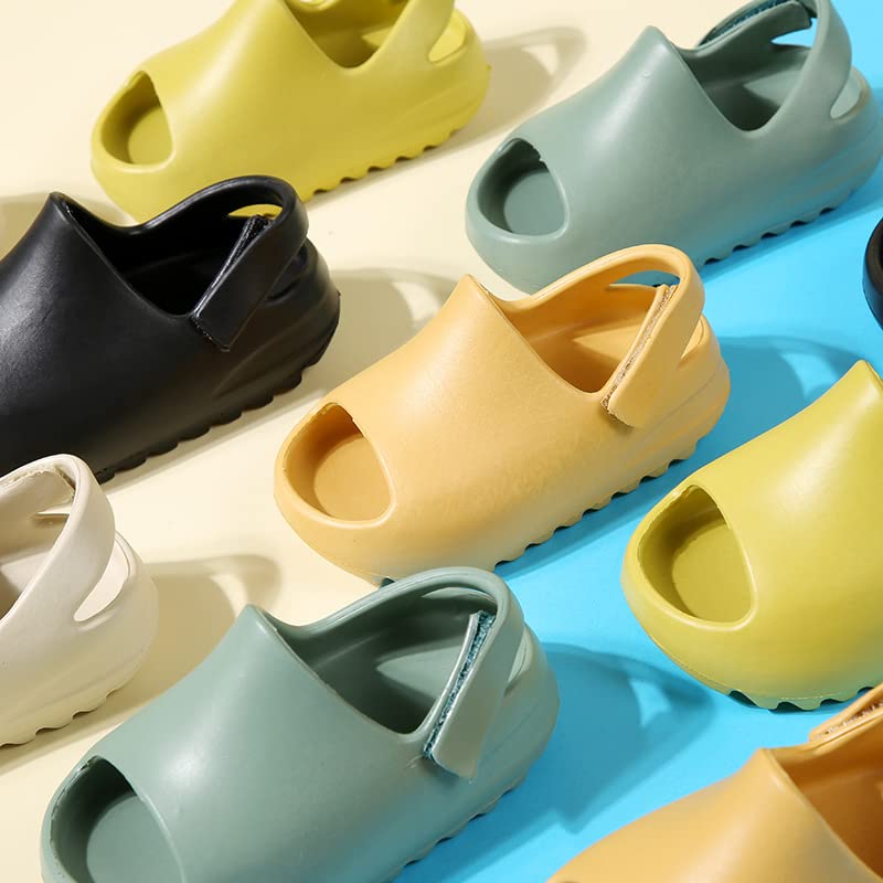 Image of Toddler Little Kids Slides Sandals, Kid Summer Slip On Slides Sandals,Slippers with Strap Anti-slip Water Shoes,Indoor Outdoor Lightweight Slippers Sandals for Boys and Girls