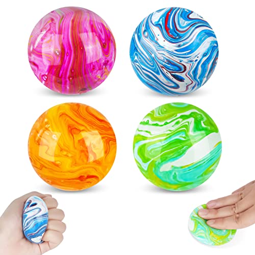 Ainiv 4 PCS Bolas Antiestres Adultos y Niños , Stress Ball Arcoíris Que Alivian la Tensión, Squishy Juguetes Anti Estrés Bolas Que Alivian la Ansiedad para Apretar, Tdah, Autismo