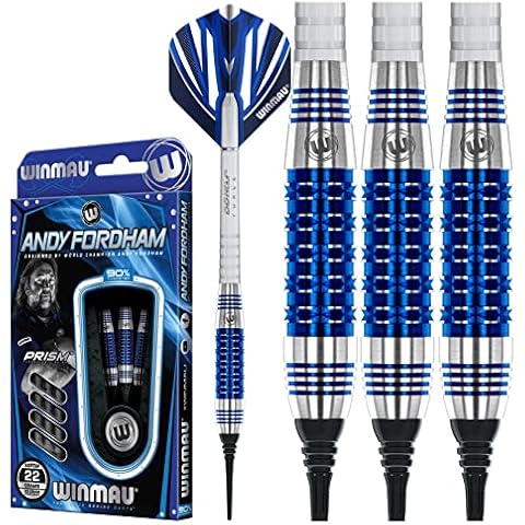 WINMAU Andy Fordham 20 Gramm Softip Profi Wolfram Softip Dartpfeile Set Cover