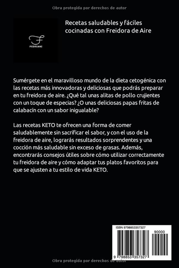 Miniatura 2 de Recetas Keto Freidora de Aire Cocina saludable (Adelgazar) (Spanish Edition)