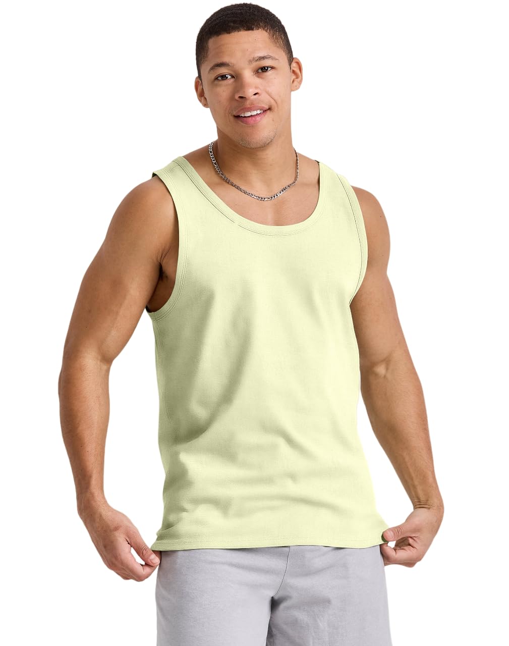 Hanes Mens Originals Tri-Blend Tank Top, Lightweight Tanks for Men, Sleeveless Tank Shirt