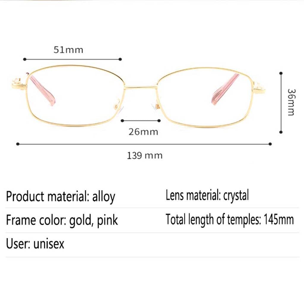 WZX Gafas de Lectura de Cristal de Alto Grado Computadora con luz Anti-Azul para Reducir la Fatiga Ocular Lentes Transparentes antideslumbrantes Gafas de Video Gafas portátiles antideslumbrantes