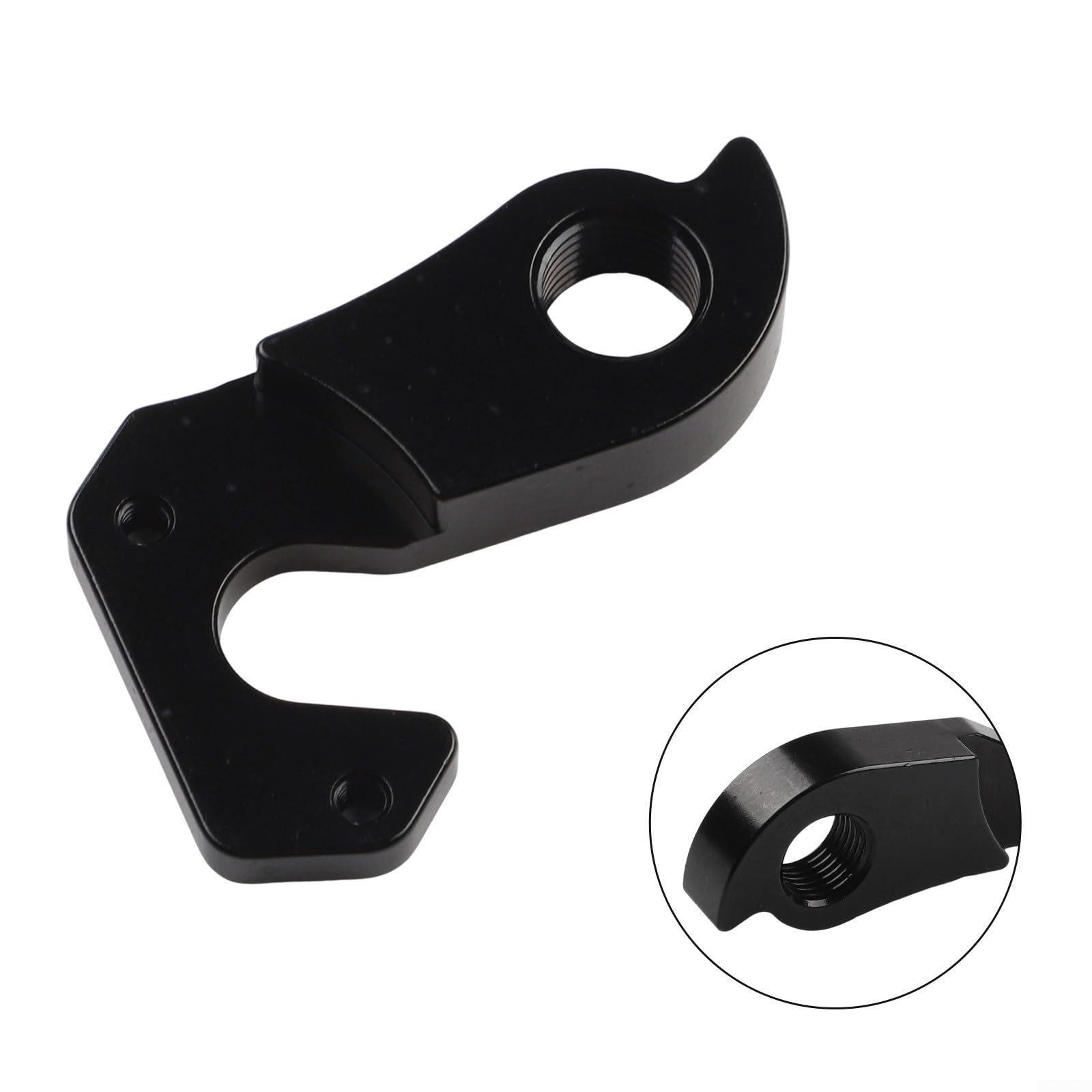 Forcellino deragliatore posteriore BMC SLRO1, TE02-TE04, in lega di alluminio, lavorato a CNC, 46 × 32 × 8 mm, nero, con 2 viti di fissaggio
