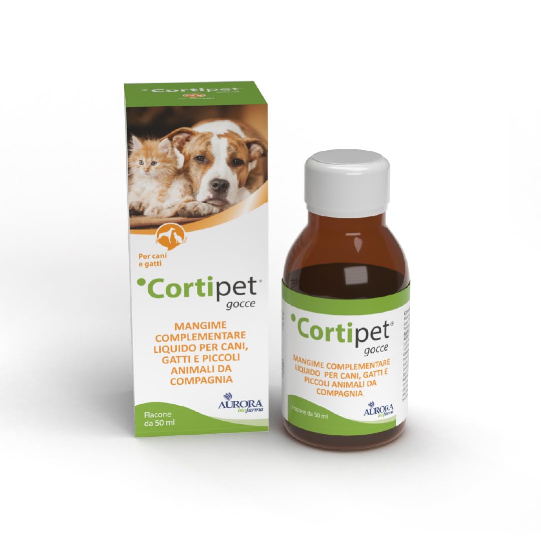 Aurora Biofarma Cortipet Gocce 50ml - Mangime Complementare per Cani e Gatti per il Sistema Immunitario