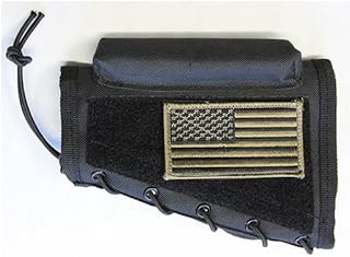 Black Color Rifle Cheek Rest + USA Flag Patch Fits Remington 700 770 798 597 Model Seven 7 Winchester 70 Mossberg ATR MVP Savage Rascal AXIS A17 A22 10/110 11/111 22 220 64 93 Mark I II - M1SURPLUS