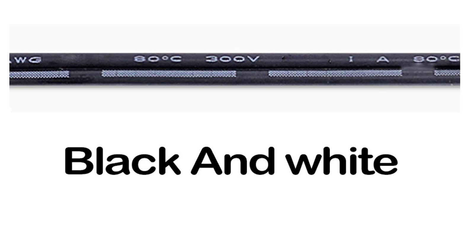 Outdoor Extension 5 Meters Tinned Conductor Cable 2Pin 2468 24AWG 22AWG 20AWG 300V Black White Red Equipment Electrical Wire Solar sheathed(Black and White,1meter 24 AWG)