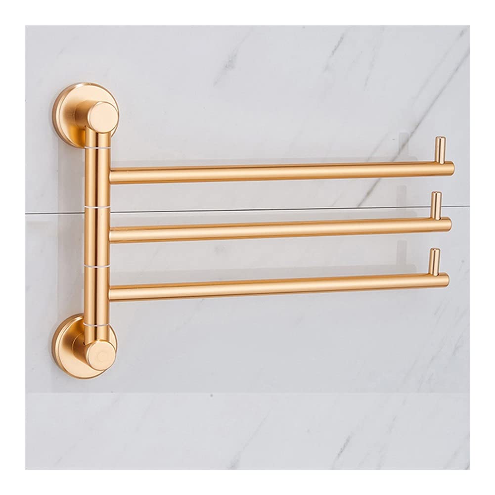 Towel Rails Towel Racks, For Bathroom,Aluminum Alloy Rotating Hand Towel Holder,Bathroom Rail Hanger,Brass Towel Holder,Wall Mounted Swivel Bars/3 Rod/A,3 Rod-a