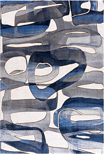 Abani Rugs Regal REG130A Alfombra Azul Gris 2x3 pies miniatura 2