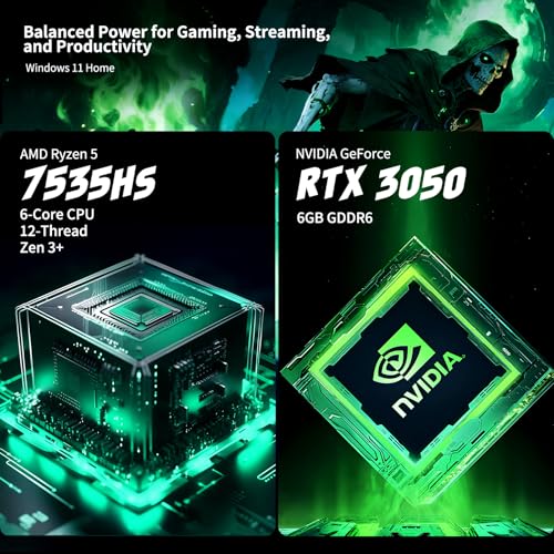 Acer Nitro V 15 Gaming Laptop, 15.6 Inch FHD 165Hz, AMD Ryzen 5 7535HS, NVIDIA GeForce RTX 3050, 16GB DDR5, 512GB PCIe Gen4 SSD, USB4, Wi-Fi 6, for Students and Gamers - Image 4