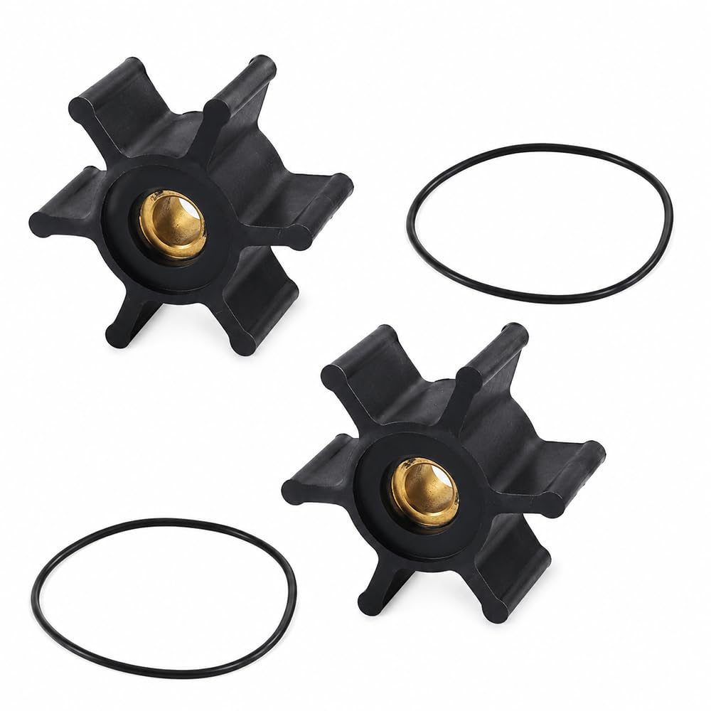 tooloflife 2 Pcs Transfer Pump Impeller & O-Ring Kit, Anti-Corrosion Brass Hub Replacement for 49-16-2771, Compatible with Milwaukee M18 2771-20, Heavy Duty Fluid Utility Pump Spares for Plumbing