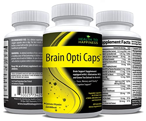 Brain Opti Caps - Brain Supplement For Focus, Memory & Clarity For Cognitive Support #TOP4
