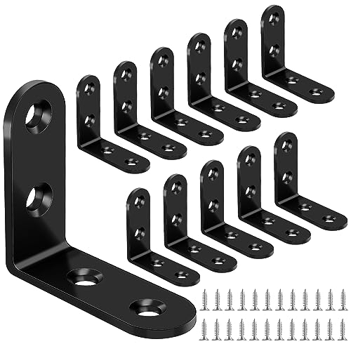 Yeepeo 12 Pcs Corner Brackets 50 × 50mm