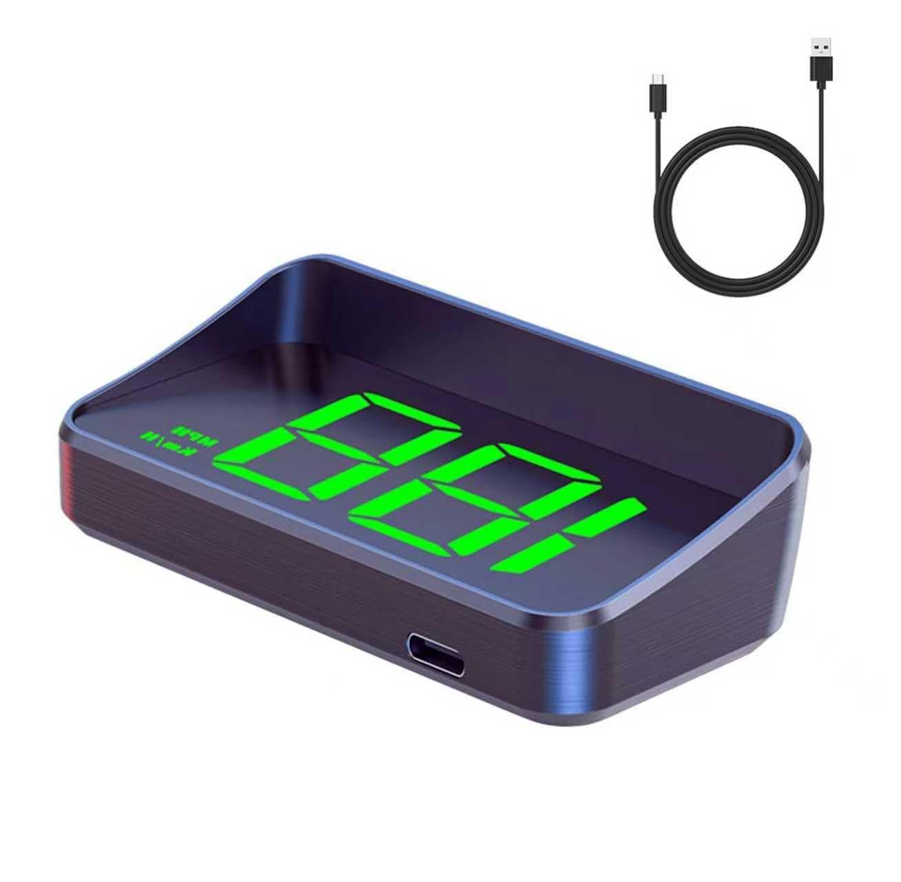 Car Heads Up Display for Dodge Charger 2006-2020 2021 2022 2023 2024 2025 2026, Windshield Projection Heads Up Display, Real-Time Speed Readout Sensing GPS Speedometer,A-Green