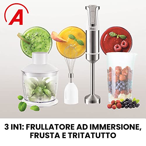 Ardes Trinity 0,7 L Frullatore ad immersione 1000 W Acciaio inossidabile, Bianco 1 Ardes Trinity 0,7 L Frullatore ad immersione 1000 W Acciaio inossidabile, Bianco