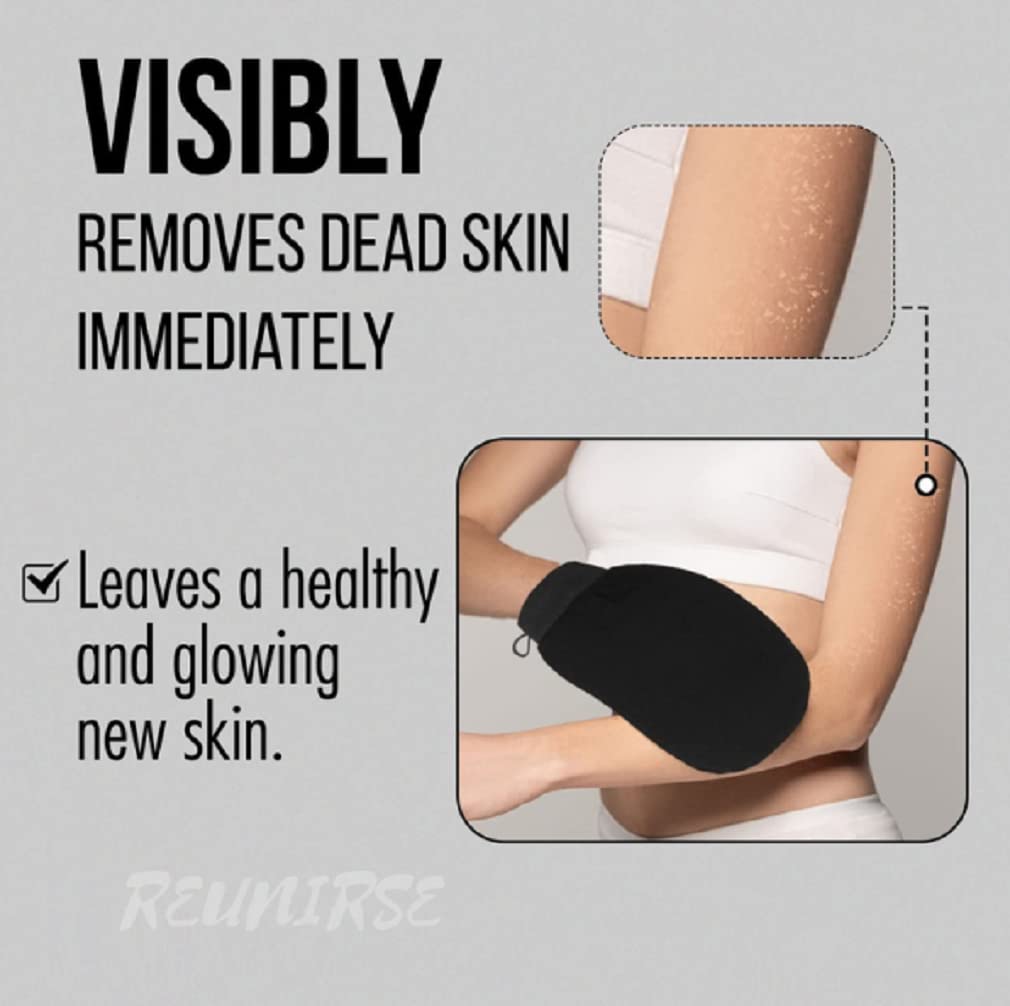 OMAZING KITCHEN Exfoliating Glove For Dead Skin | Bath Glove For Body | Latest bathing sponge body scrubber | Remove Dead Skin And Dirt | Shower Scrub Gloves | (bath gloves) 2