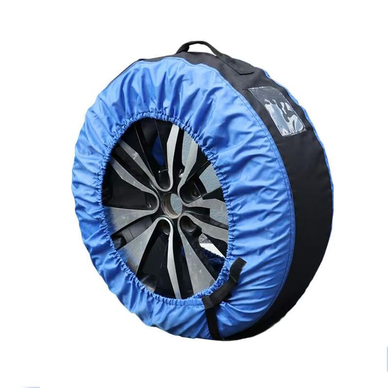 R-timer 2 Stück Reifentaschen für Mercedes-Benz CLA 13-18, Reifenschutzhülle Reißfest Reifenständer Abdeckung Verstellbar, 15-19 Zoll,Blue