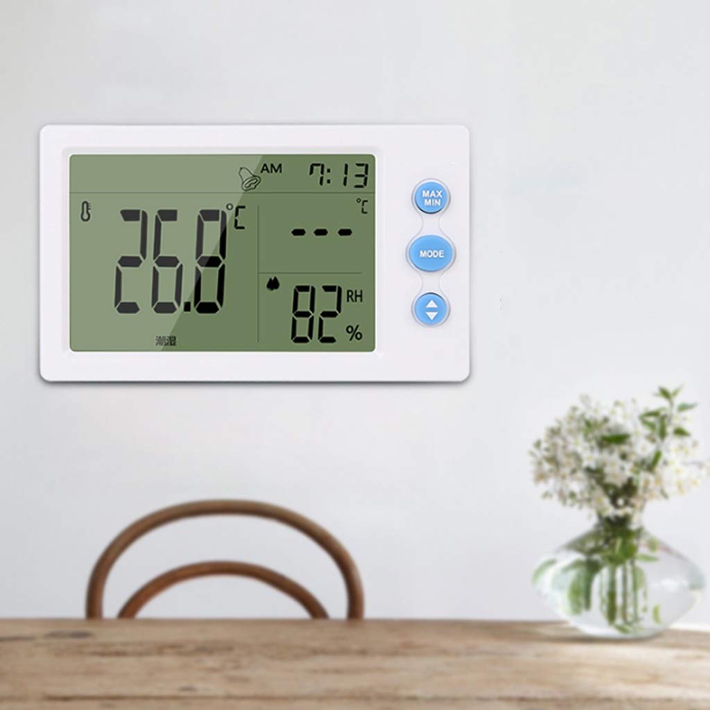 Misuratore di Temperatura e umidità ad Alta precisione con Display Digitale da Parete, sensore Multifunzione per Cintura per Uso Domestico