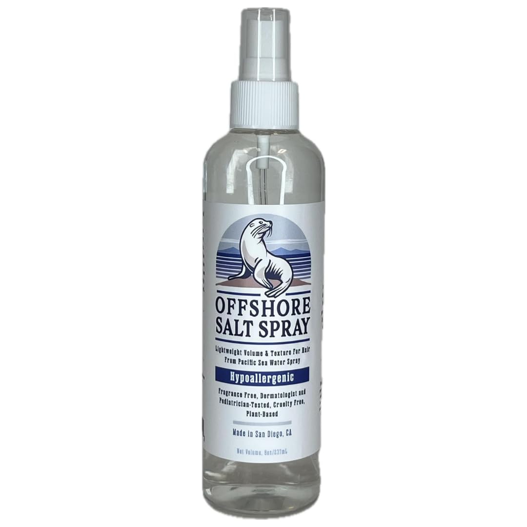 Offshore Salt Spray Sea Salt Hair Mist for Sensitive Scalp Lightweight Algae-Based Styling Spray Hypoallergenic and Dermatologist-Tested 8oz