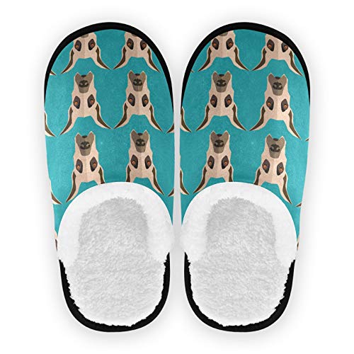 Unisex Slippers Fuzzy Feet Plush Cotton Slippers Anti-Slip Warm House Shoes M/L