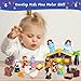 TECHTAIL Nativity Set with Lights, 25 PCS Kids Nativity Playset Small Nativity Sets & Figures for Pretend Play, Unbreakable Christmas Manger Scene for Kids, Children, Toddler, Xmas Decoration