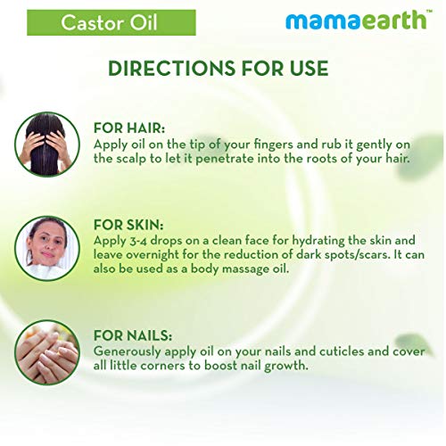 Mamaearth 100% Pure Castor Oil, Cold Pressed, To Support Hair Growth, Good Skin And Strong Nails, 150 Ml - Image 6