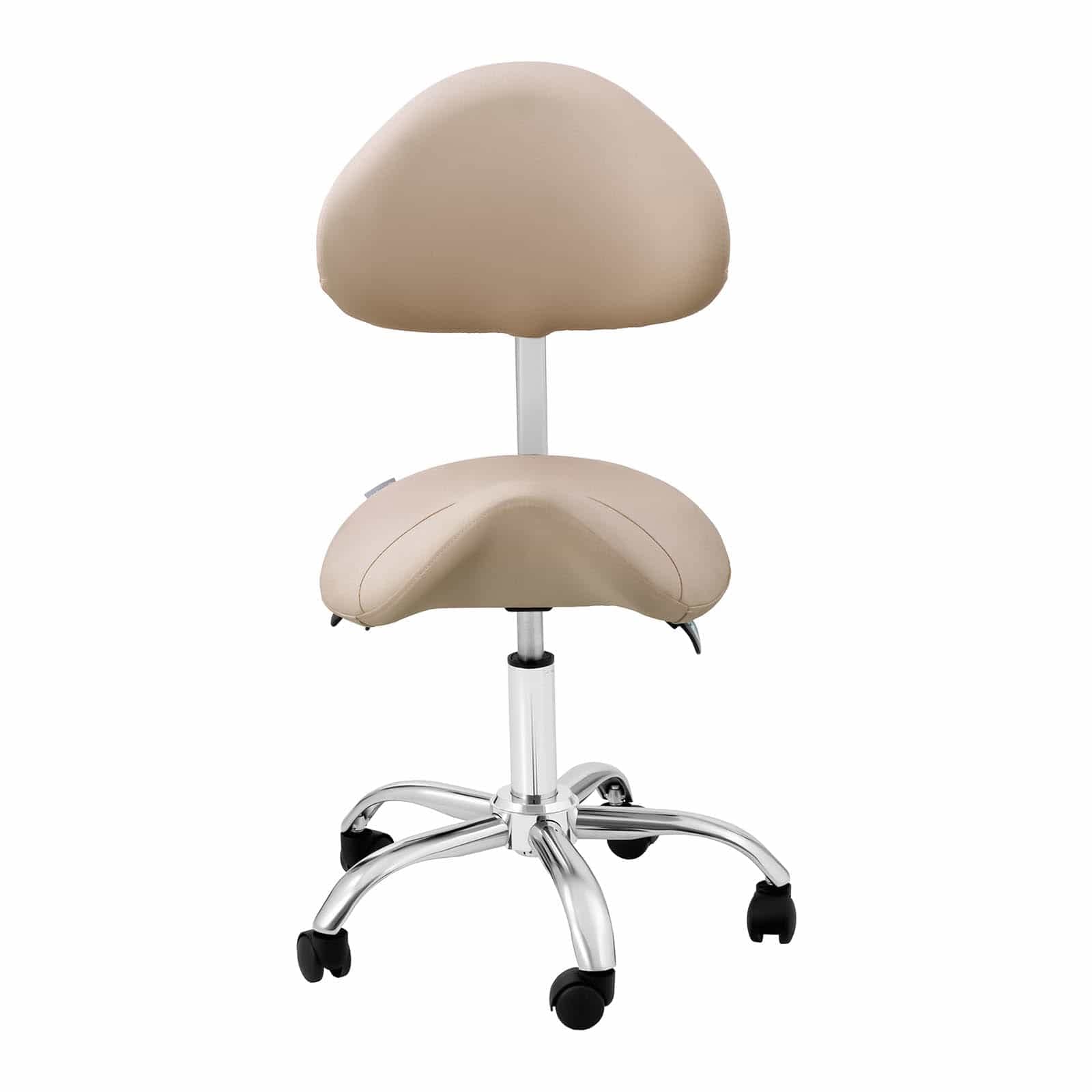 Physa Mannheim Cream Chaise Selle De Cheval Crème Argent Dossier Et Siège Réglables en Hauteur Tabouret De Cheval