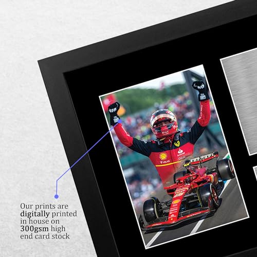HWC Trading FR A4 Carlos Sainz Jr Ferrari Gifts Printed Signed Autograph Picture for F1 Formula 1 Racing Fans - A4 Framed - Image 4