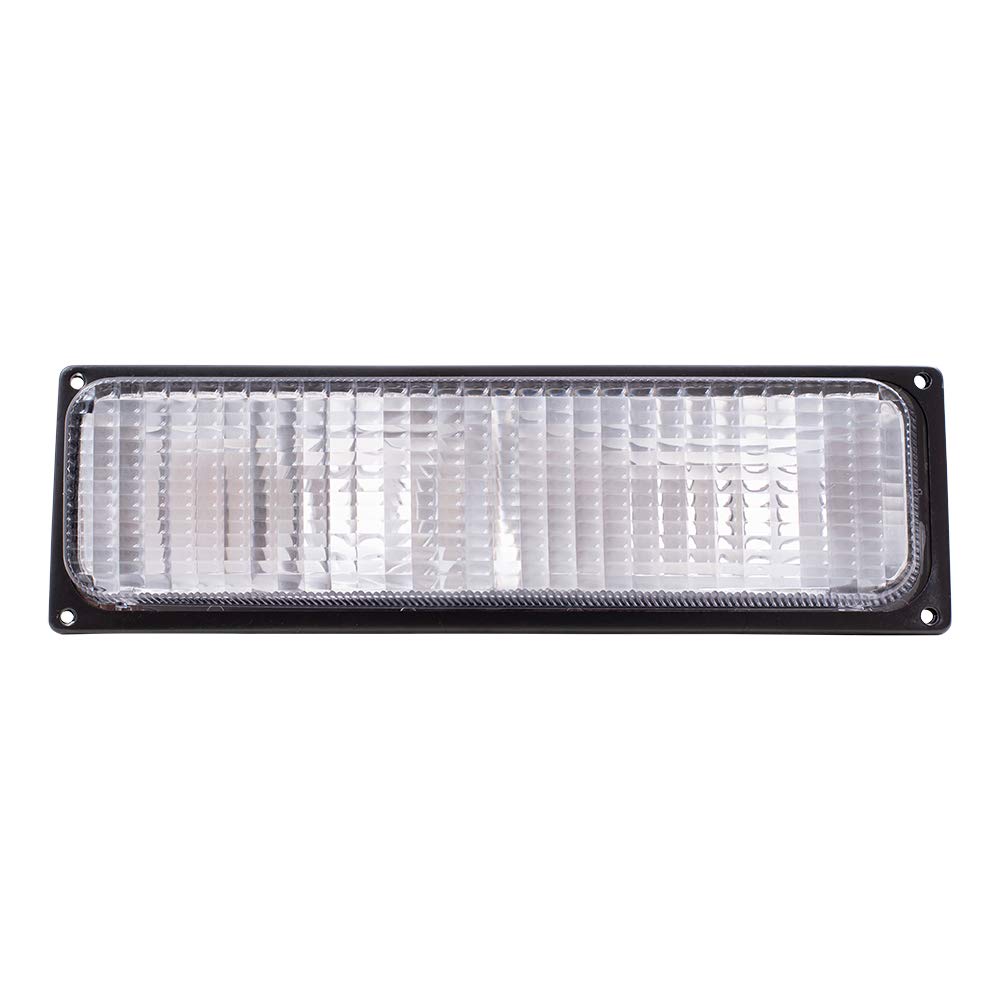 Brock Replacement Driver and Passenger Set Park Signal Front Marker Lights Compatible with 1988-1989 C/K Pickup Truck w/Dual Sealed Beam Headlight