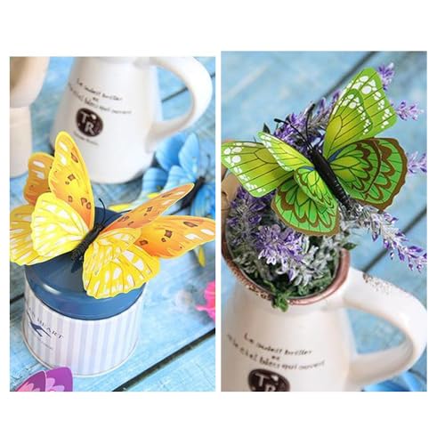 12 adhesivos de pared mariposas 3D miniatura 4