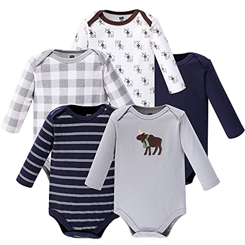 Image of Hudson Baby unisex-baby Cotton Long-sleeve Bodysuits