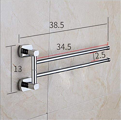 Porte-serviettes mural compact 38.5 cm parfait pour optimiser les petites salles de bain - 4
