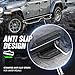 YZONA for Gladiator JT Running Boards Side Steps Compatible with 2020 2021 2022 2023 2024 2025 2026 Jeep Gladiator JT 4 Doors, Two Stairs Heavy-Duty Steel Nerf Bar Plates Rock Sliders Rail