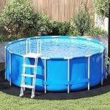LoogCape Poolunterlage Schwarz Ø 244 cm Vliesstoff wasserdicht langlebig outdoor Schutzmatte für Schwimmbad Whirlpool Planschbecken Framepool