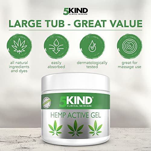 5Kind Hemp Cream, 10.1 Fl Oz - High Strength Muscle Relaxant Cream - Hemp Massage Cream For Neck, Knee, Shoulder, Hip And Back Pain - Rich In Hemp Oil And Natural Extracts #TOP2