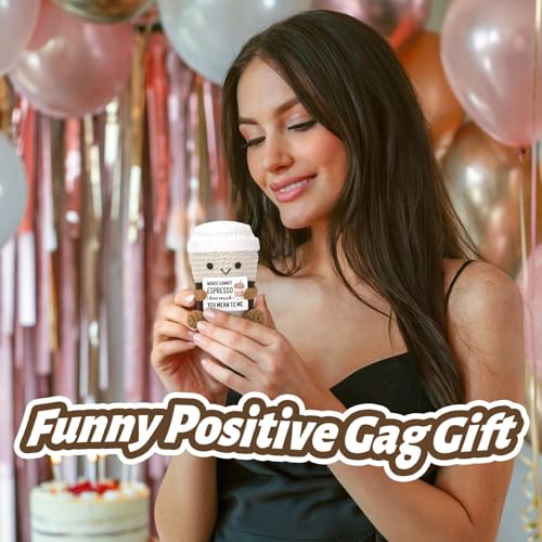 Leuke Cadeaus voor Vrouwen - Emotionele Steun Haak Koffiepop, Cadeau voor Koffieliefhebbers & Geluksbrenger, Ornament voor Vrouwen & Meisjes - Afbeelding 6