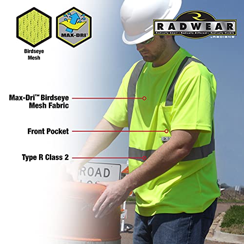 Radians ST11-2PGS-4X Industrial Safety Shirt Short Sleeve, Green, 4X-Large