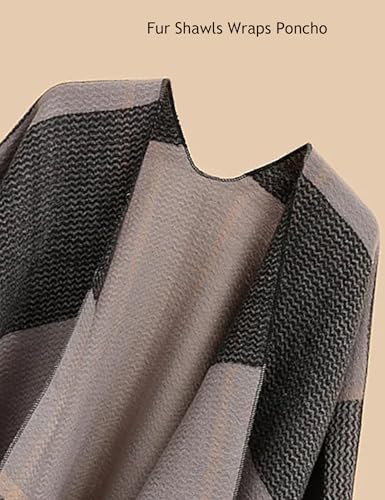 AONTUS Shawls Wraps Poncho Cardigan Cape Knitted Cover Ups Vintage Scarfs Sweater for Womens3