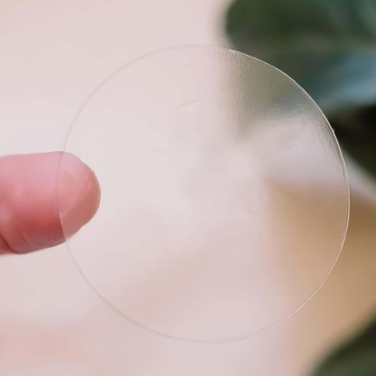Adesivi rotondi trasparenti impermeabili da 5,1 cm, autoadesivi, adesivi a pois, scrivibili e trasparenti (90 etichette + penna ad asciugatura rapida