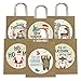 Produktbild 6 Geschenktüten zu Weihnachten 18cm x 22.5cm x 8cm mit XXL Stickern - Weihnachtsgeschenke praktisch verpacken - Ideal zum Verschenken - Henkeltüte Motiv Tiere braun
