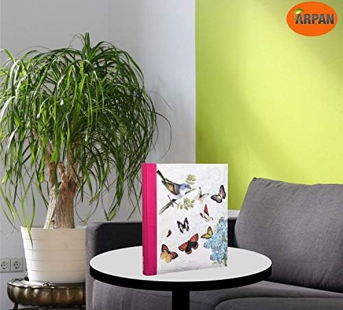 Arpan 3 x Self Adhesive Photo Albums Totaling 108 Sheets 216 Sides - Vintage Butterfly