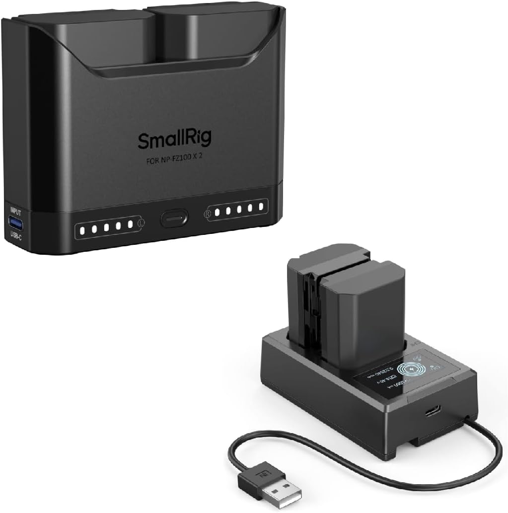 SMALLRIG Replacement Camera Battery Charger Set for NP-FZ100