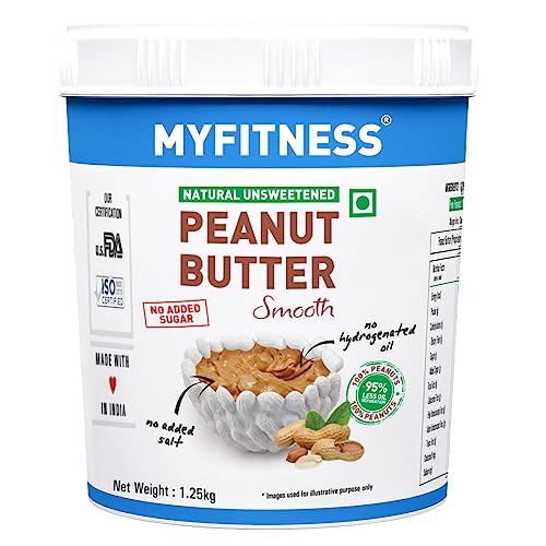 Image of MYFITNESS All Natural Peanut Butter Crunchy 1.25kg & Smooth 1.25kg